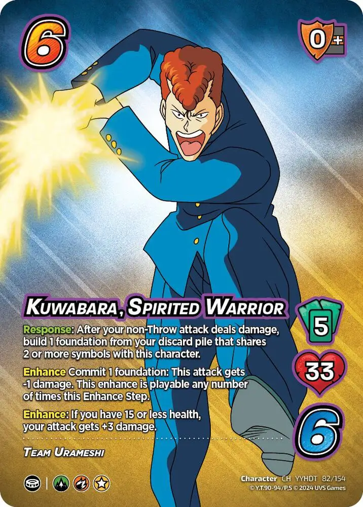 Kuwabara, Spirited Warrior card front