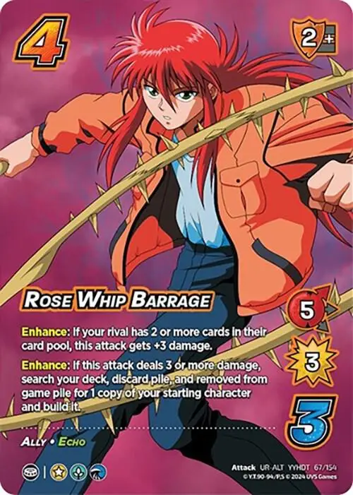 Rose Whip Barrage (Alternate Art) card front