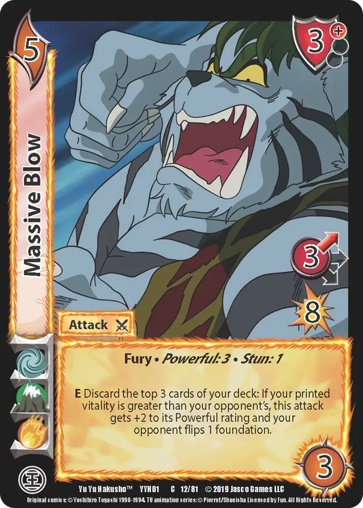 Massive Blow card front