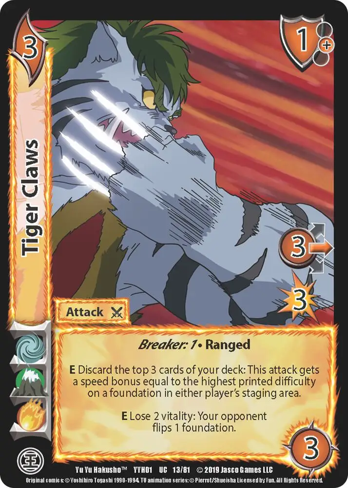 Tiger Claws card front