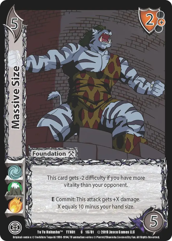 Massive Size card front