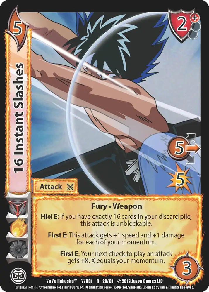 16 Instant Slashes card front