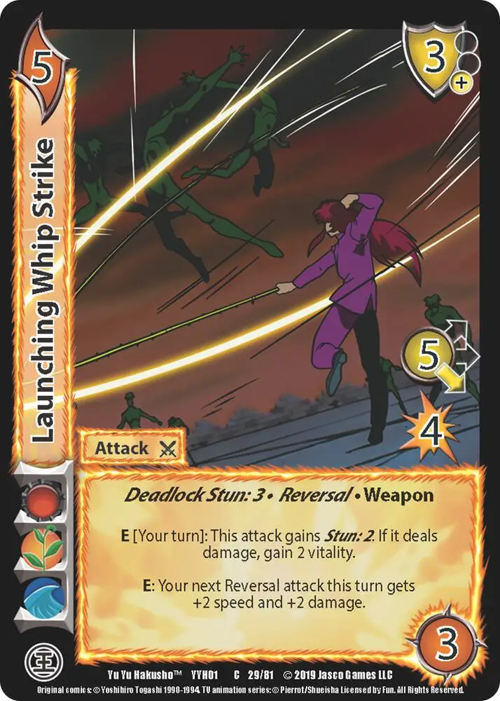 Launching Whip Strike card front