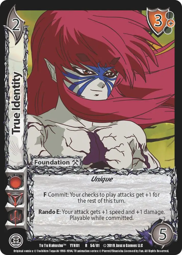 True Identity card front