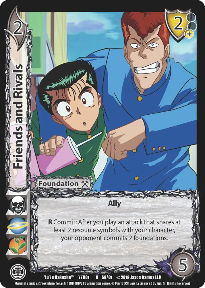 Friends and Rivals card front