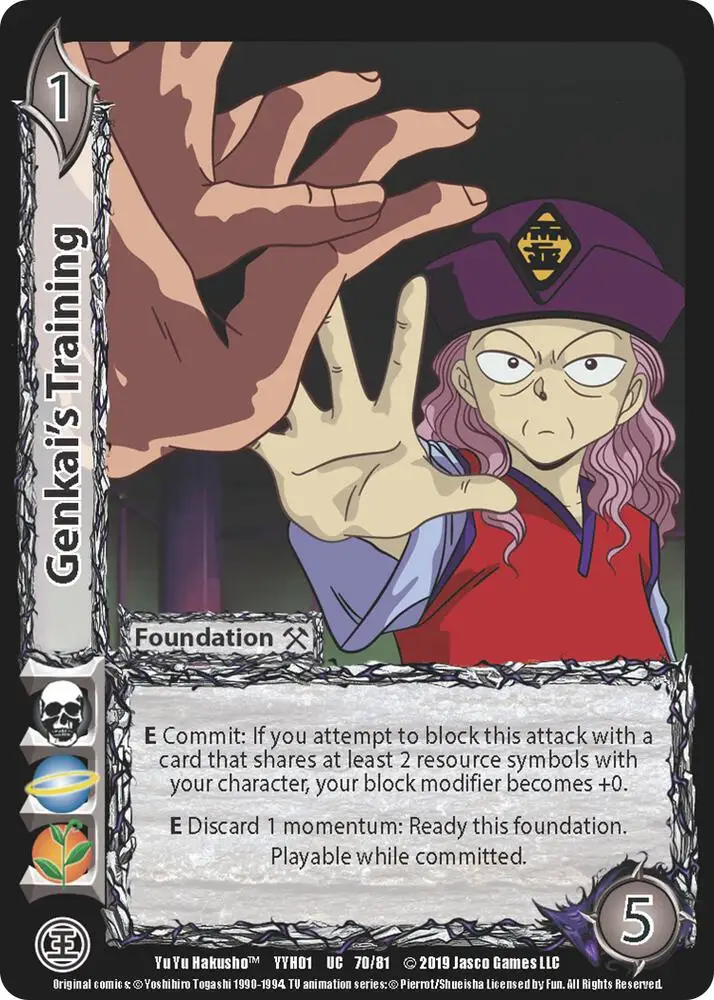 Genkai's Training card front