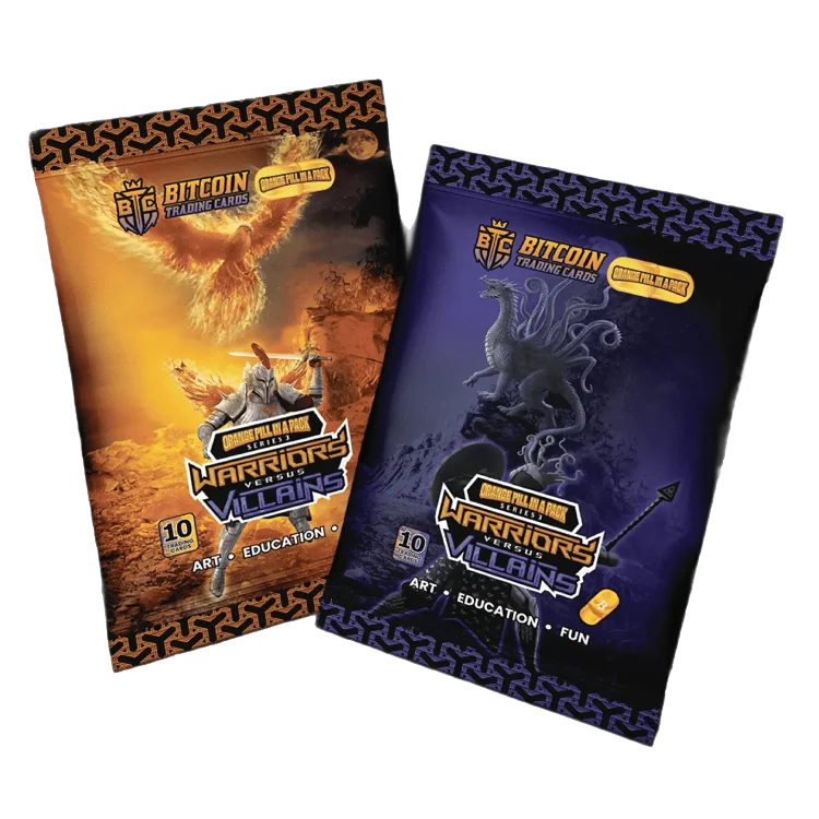 OPP Series 3 - Warriors vs. Villains Bitcoin Trading Cards logo