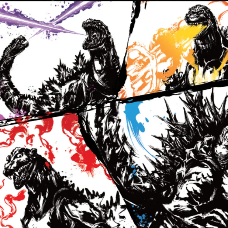 Ink-Brushed Monster Rampage Godzilla Card Game logo