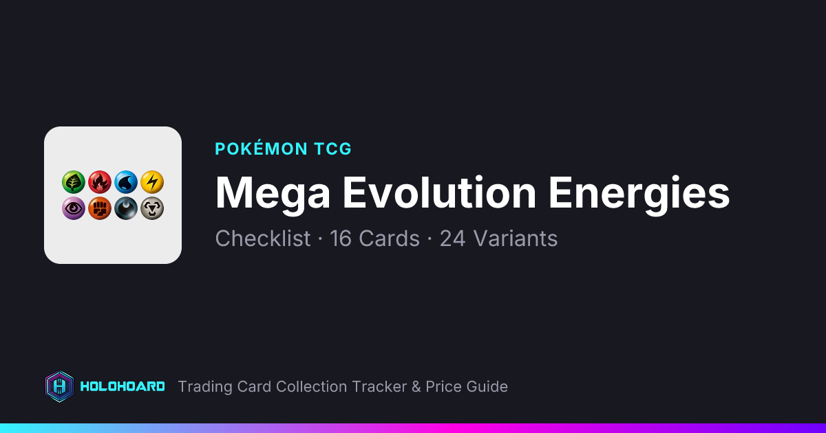 Pokémon TCG Mega Evolution Energies Checklist | HoloHoard